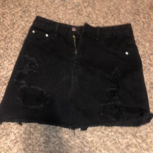 Distressed Jean Skirt